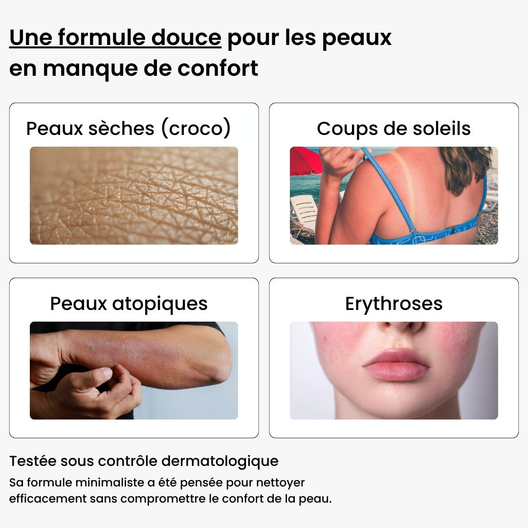Huile de douche sans parfum peau sèche | SOIDOR Level 01