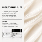 Ingrédients crème de jour SOIDOR couvercle blanc et crème de nuit SOIDOR couvercle noir