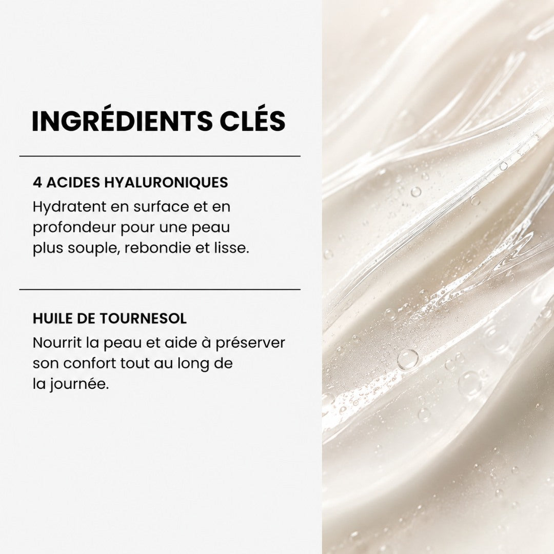 Ingrédients clés de la crème de jour SOIDOR pour hydrater, lisser et protéger la peau