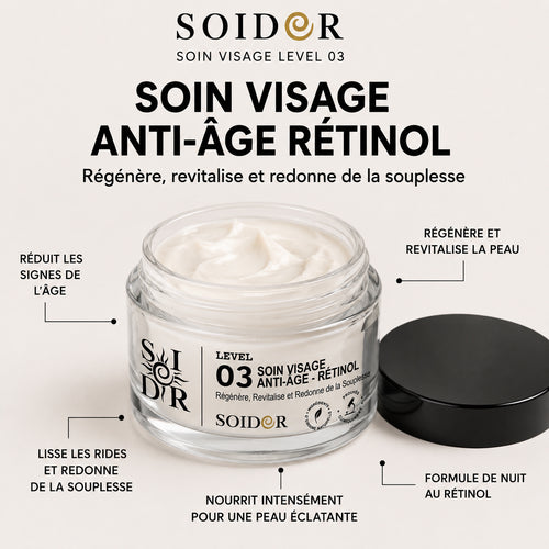 Crème nuit au rétinol | SOIDOR Level 03