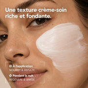 Texture crème-soin de nuit SOIDOR au rétinol pour peau confortable