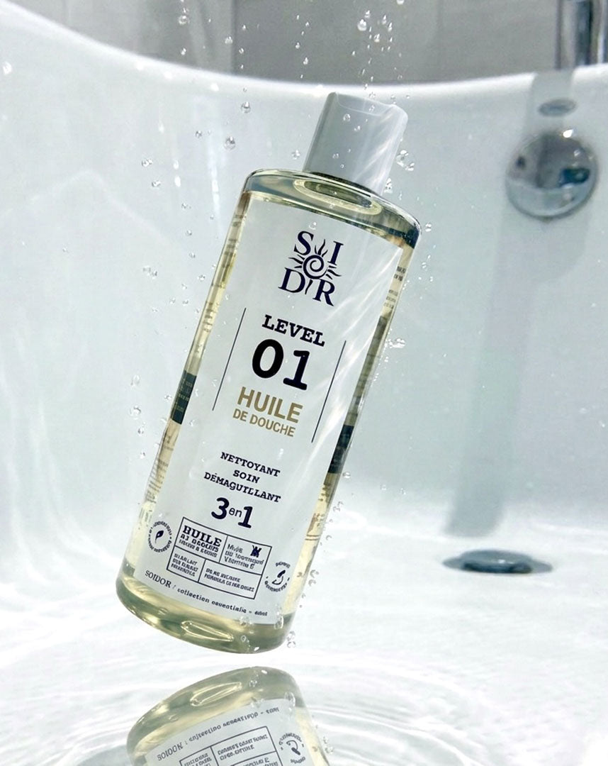 Huile de douche sans parfum peau sèche | SOIDOR Level 01