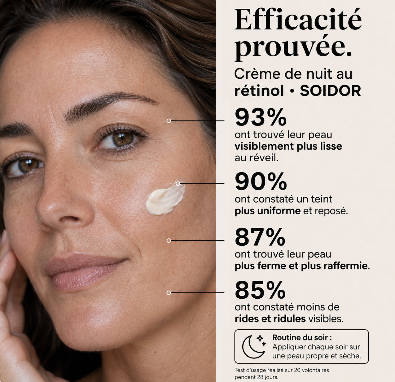 Crème nuit au rétinol | SOIDOR Level 03