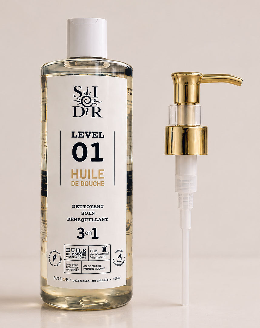 Huile de douche sans parfum peau sèche | SOIDOR Level 01