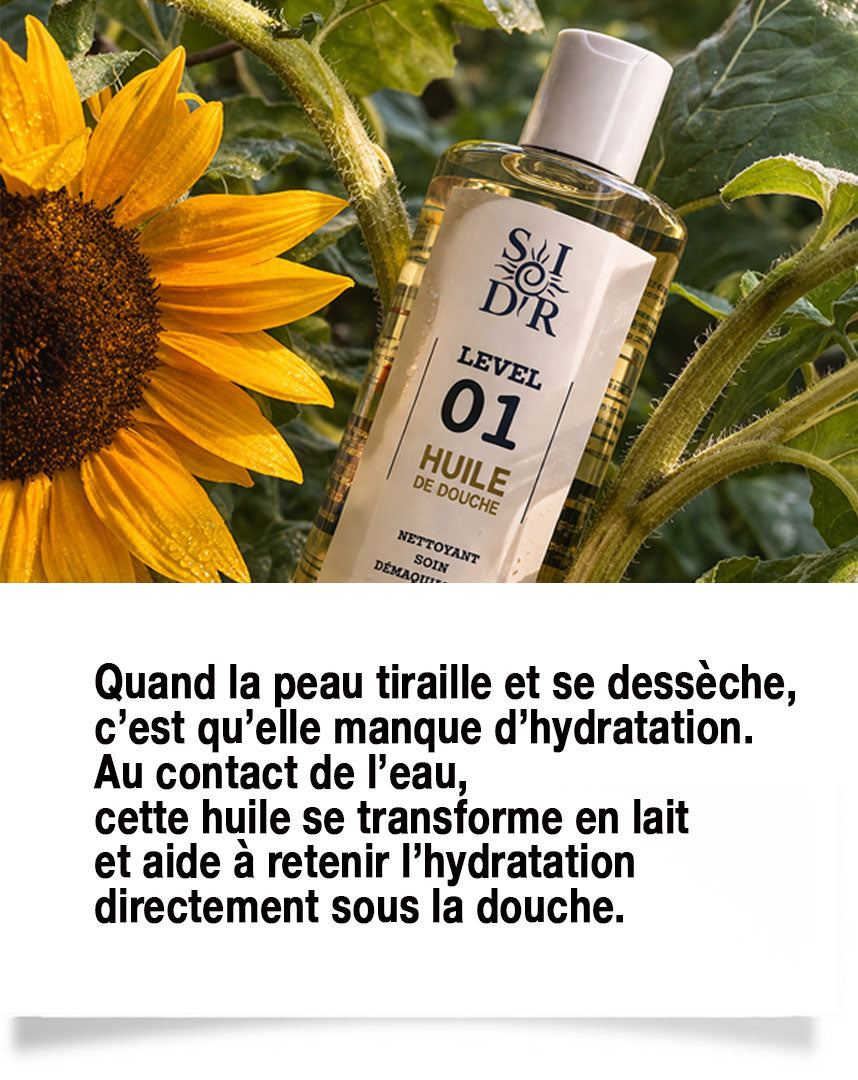 Huile de douche sans parfum peau sèche | SOIDOR Level 01
