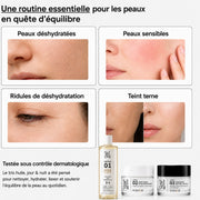 Crème de jour à l’acide hyaluronique, crème de nuit au rétinol et huile de douche SOIDOR